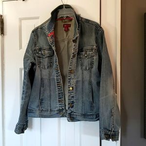 H&M distressed denim jacket
